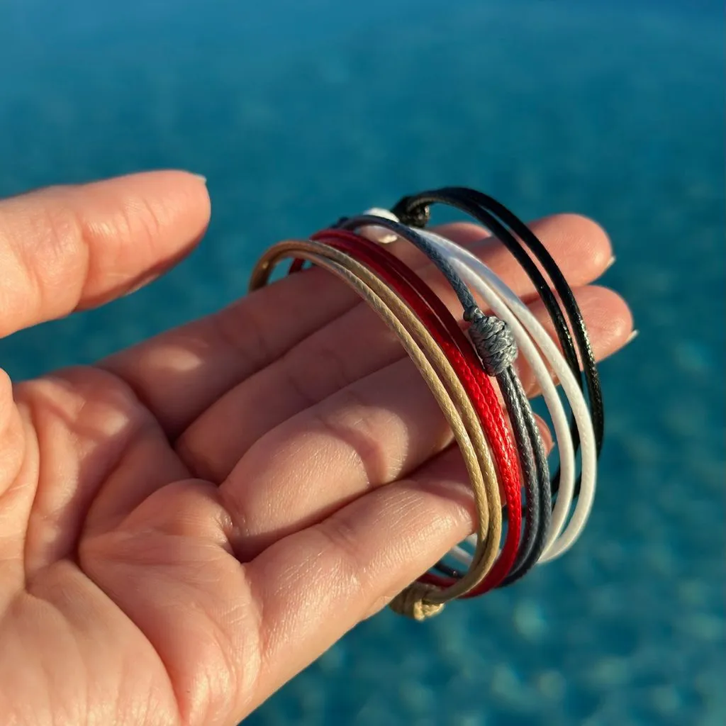 Sunset Glow Trio - Triple Cord Bracelet Set