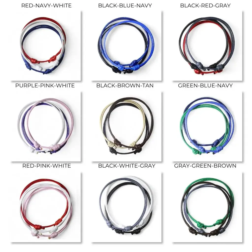 Sunset Glow Trio - Triple Cord Bracelet Set