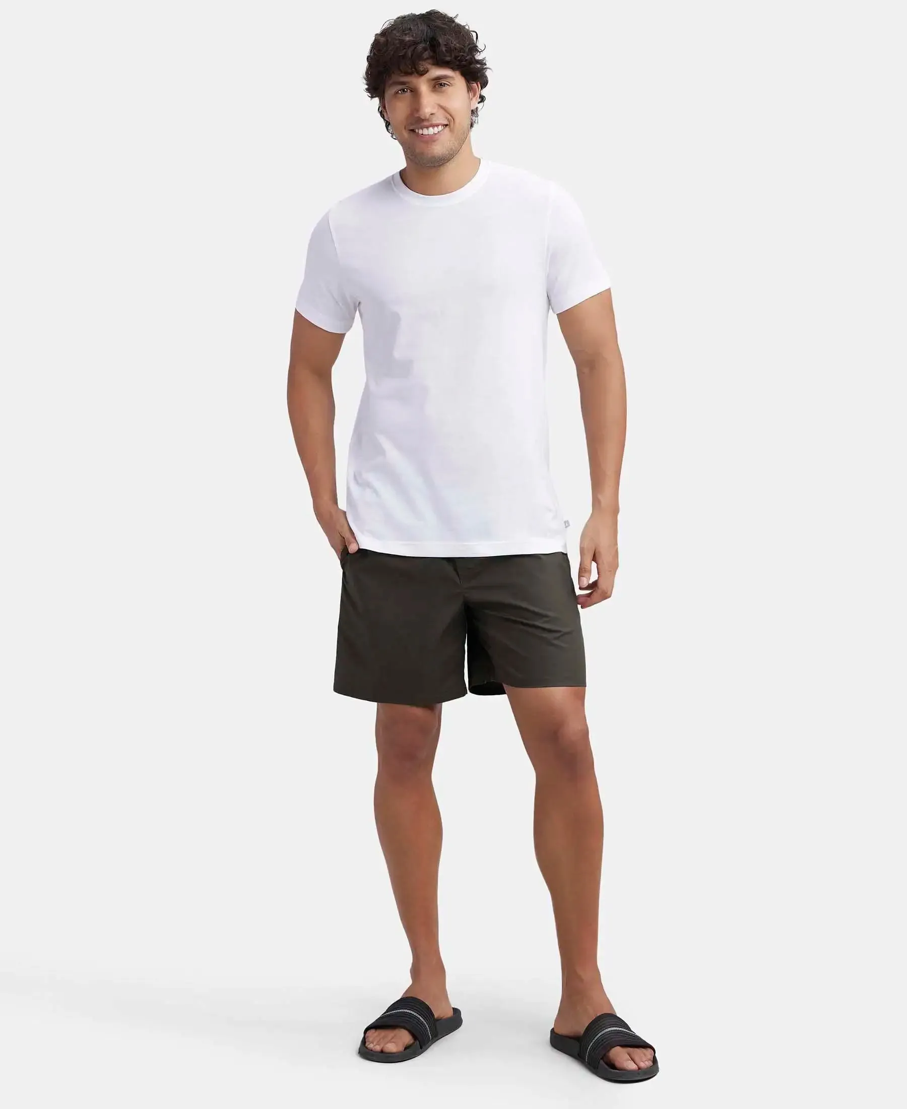 Super Combed Cotton Half Sleeved Inner T-Shirt - White
