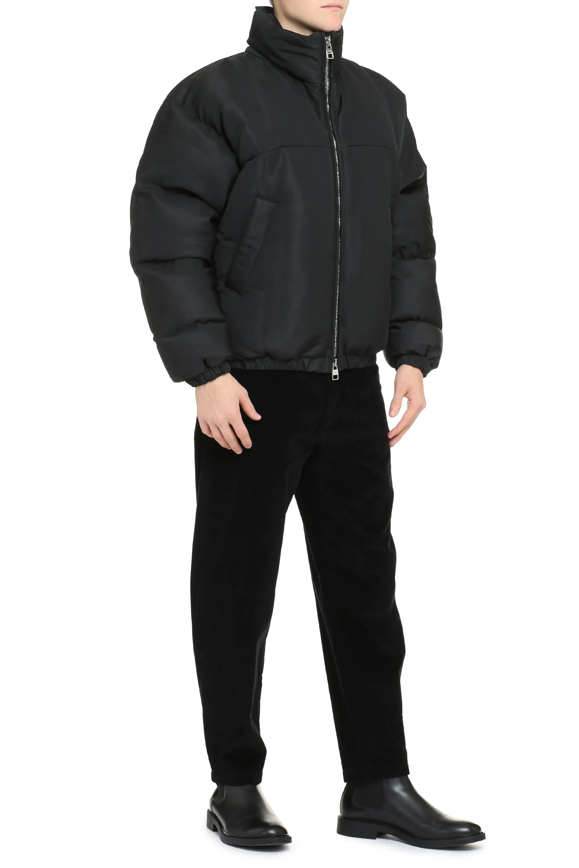 Techno-nylon down jacket