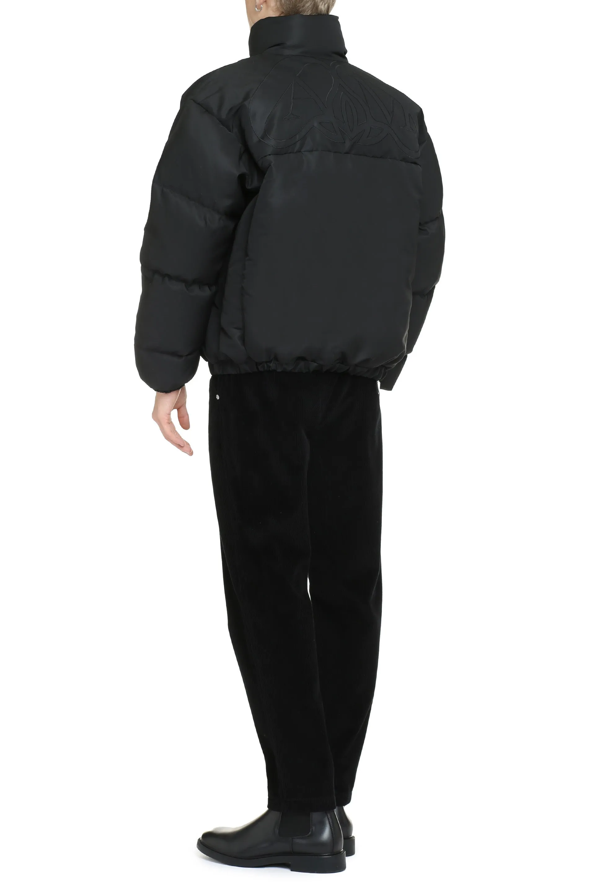 Techno-nylon down jacket