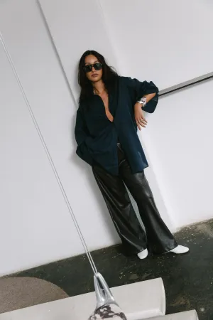The Drawstring Trouser in Vegan Leather