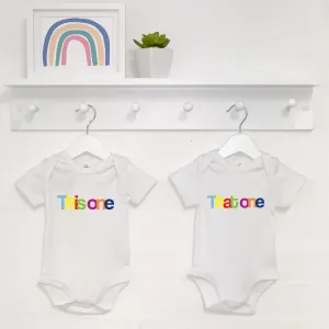 This One And That One Twin Babygrow Set