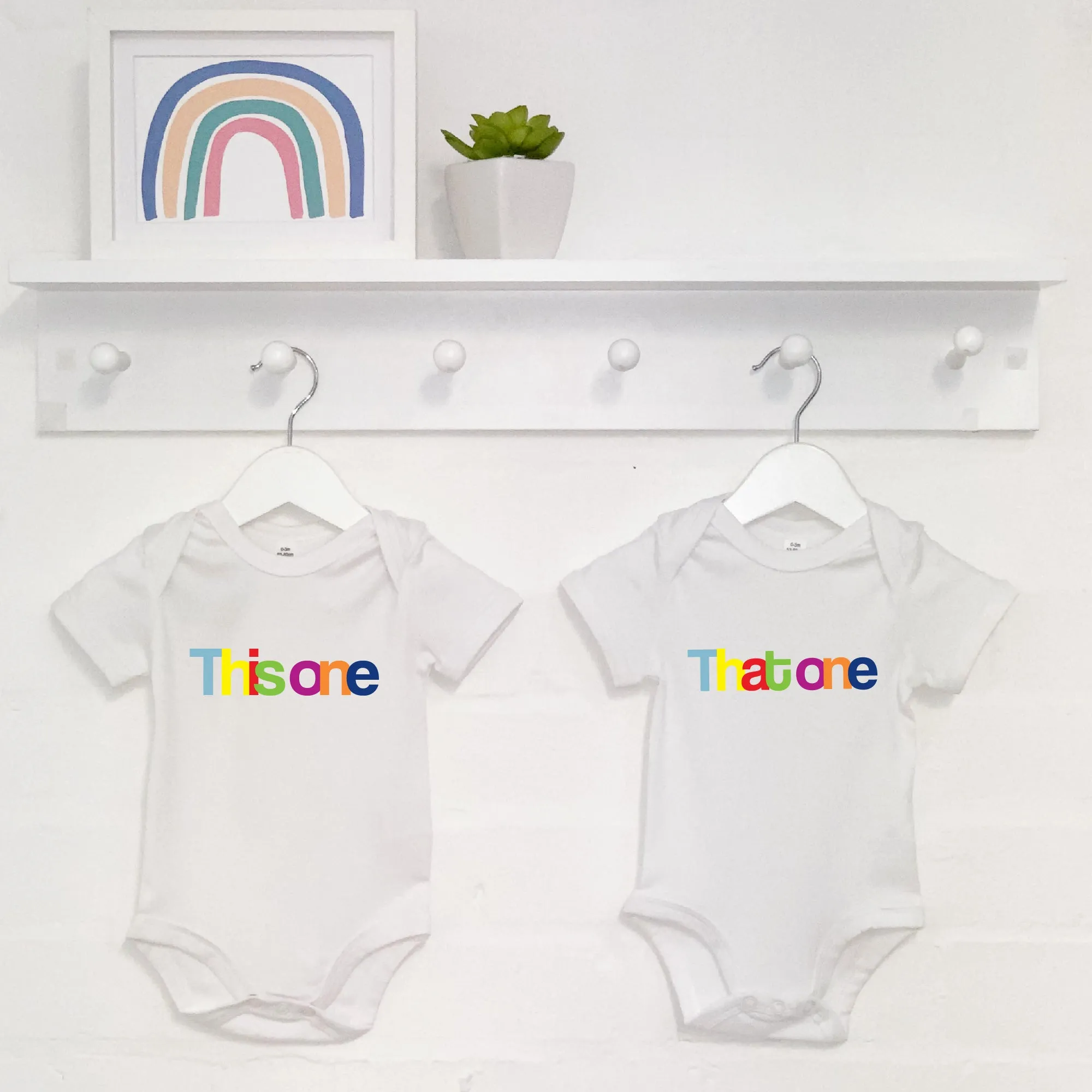 This One And That One Twin Babygrow Set