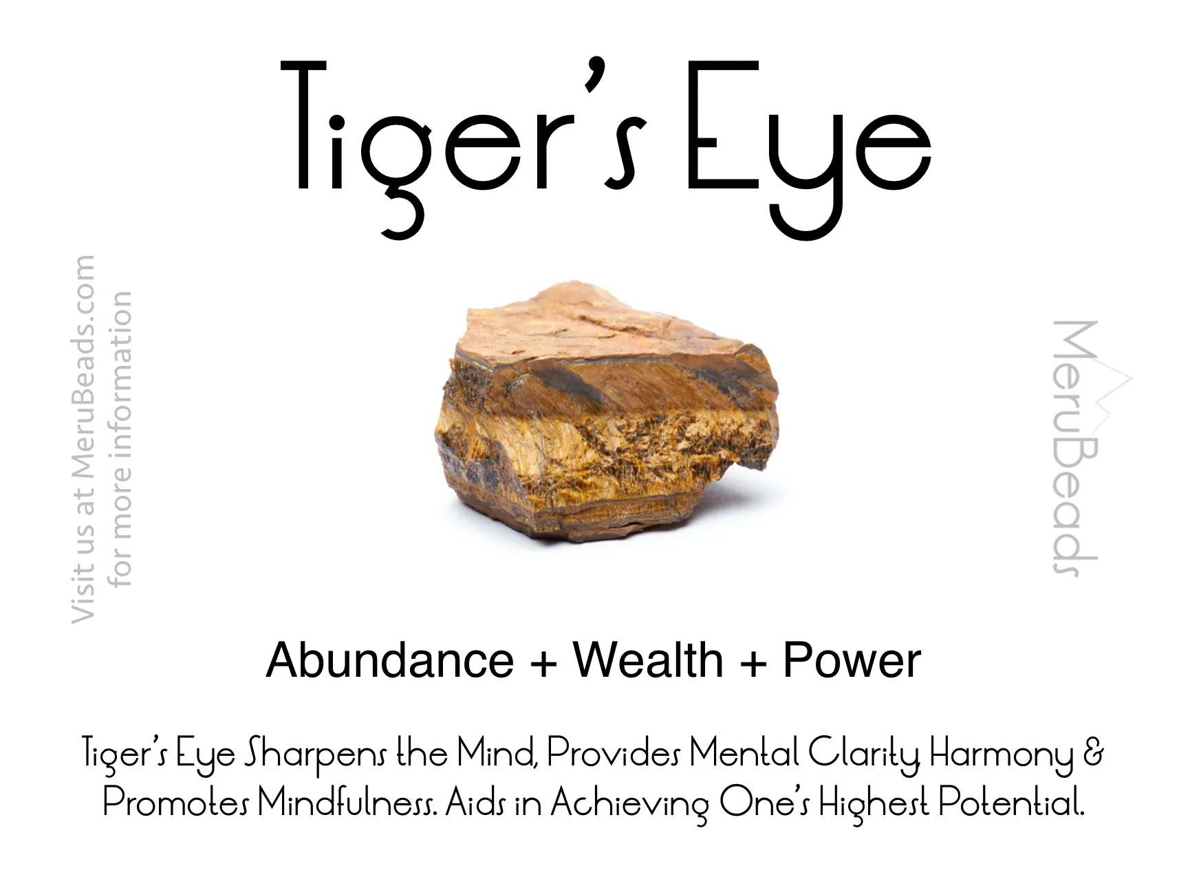 Tiger's Eye Yellow Mala Beads Necklace - "I am Lucky"