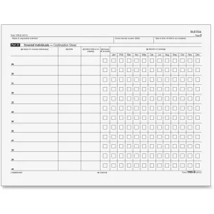 TOPS 1095B Continuation Sheet