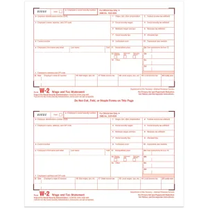 TOPS W2 Laser Forms 6-part Tax Kit