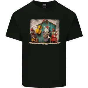 Town Musicians of Bremen Guitar Folk Mens Light Cotton T-Shirt