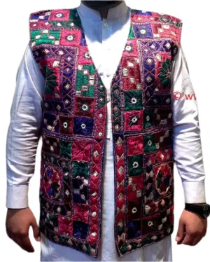 Traditional Waistcoat with Multicolor Embroidery