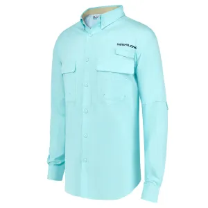 TruDave Men's Long Sleeve Fishshirt, Clothing with SPF Sun Protection, Sun Proof UV 50  Protection Sunblock Long Sleeve Fishing Shirts for Men, Performance Fishing Gear Shirts Khaki