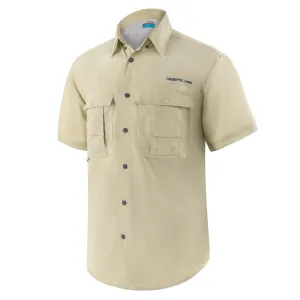 Trudave Men's Short Sleeve Fishing Shirts, UPF 50  Sun Protection & Quick Dry Shirts for Hiking Camping Beach