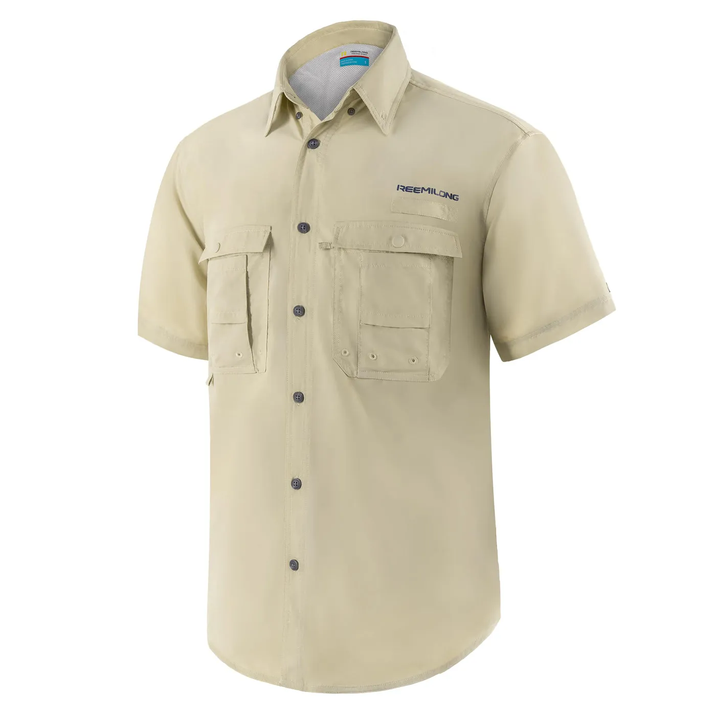 Trudave Men's Short Sleeve Fishing Shirts, UPF 50  Sun Protection & Quick Dry Shirts for Hiking Camping Beach