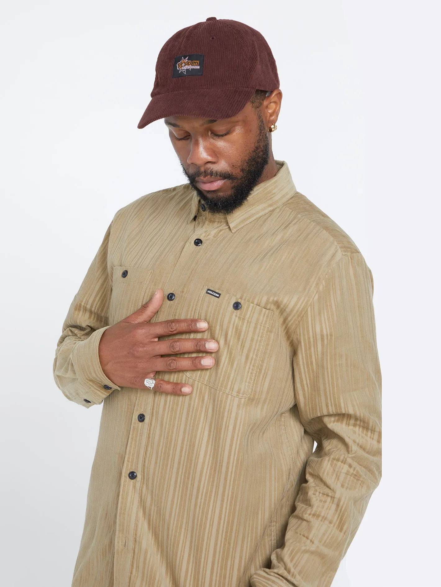 V Ent Fat Tony Woven Shirt - KHAKI