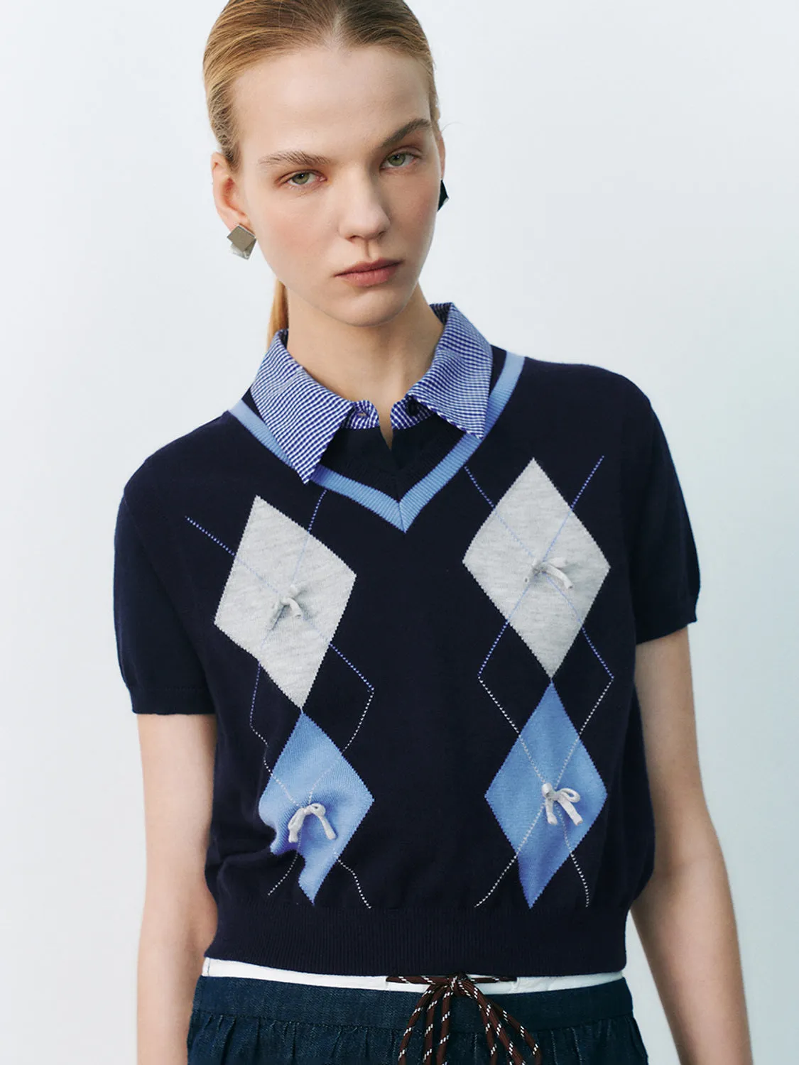 V-Neck Knitted Vests