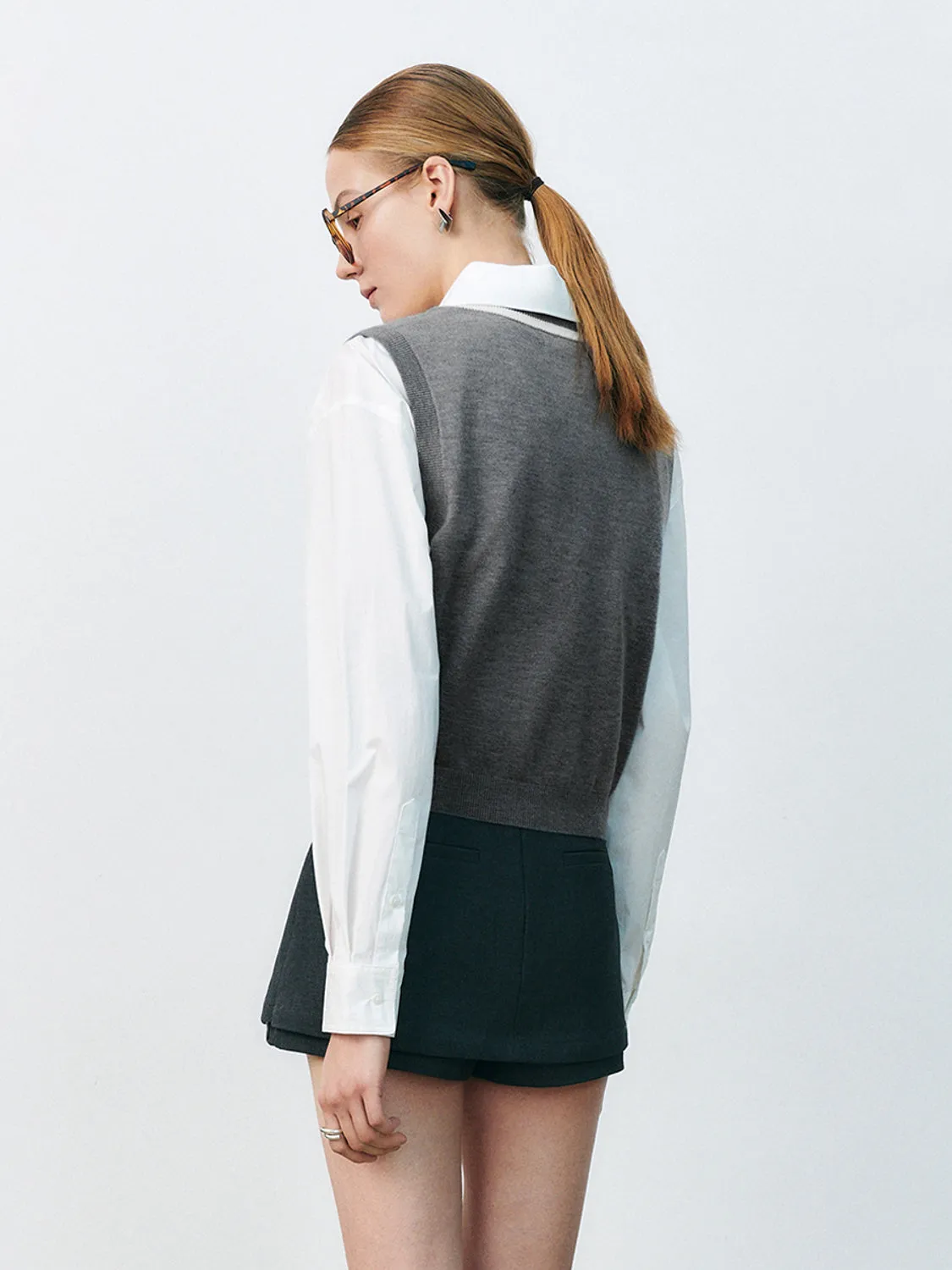 V-Neck Knitted Vests