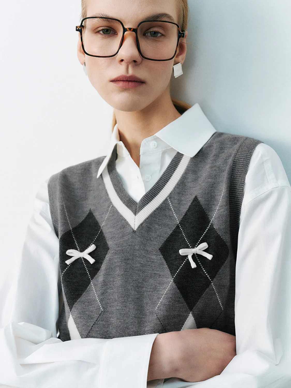 V-Neck Knitted Vests