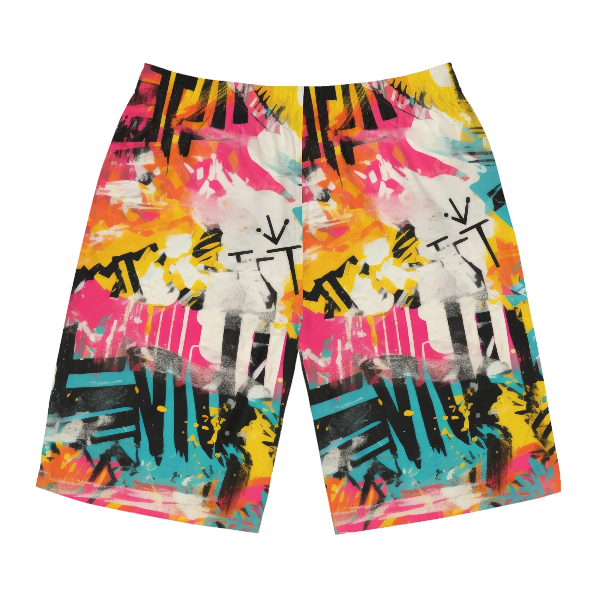 Vibrant Men's Board Shorts - Colorful Summer Swimwear for Beach Days