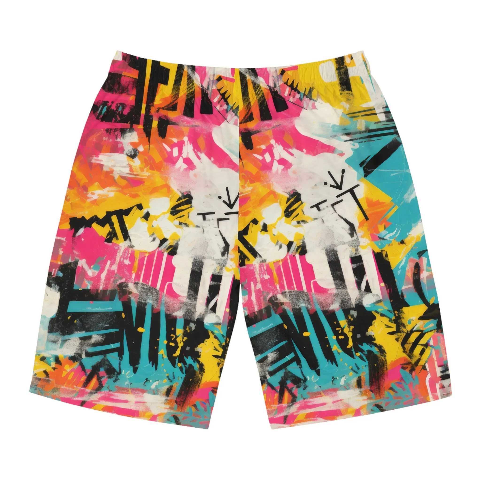 Vibrant Men's Board Shorts - Colorful Summer Swimwear for Beach Days