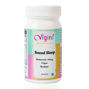 Vigini Sound Sleep Melatonin 10mg Tagar Brahmi Capsule