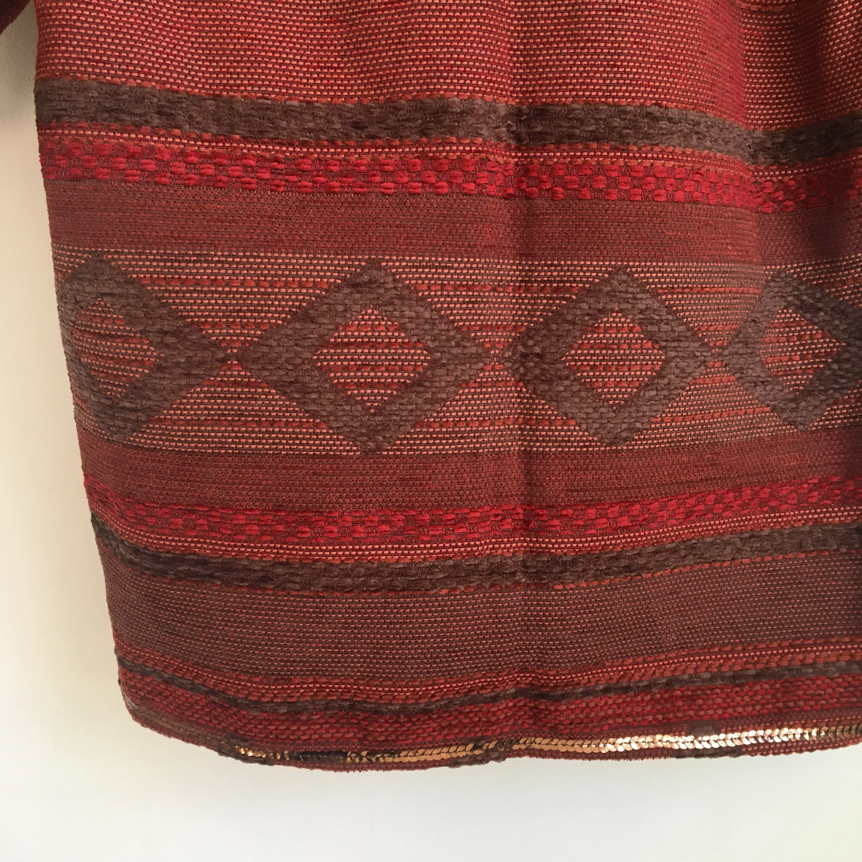Vintage 90s Open Front Tapestry Jacket // one size fits most
