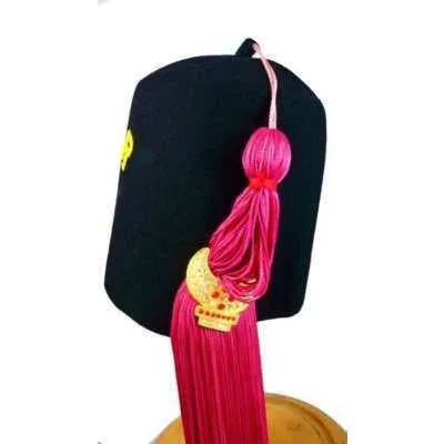 Vintage Zafar Fez Grotto Hat Masons Extra Pins 7 1/8