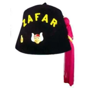 Vintage Zafar Fez Grotto Hat Masons Extra Pins 7 1/8