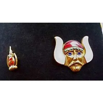Vintage Zafar Fez Grotto Hat Masons Extra Pins 7 1/8