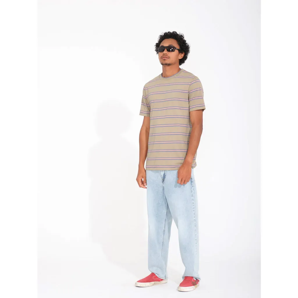 VOLCOM HOCKEY DAD CREW SS - LIGHT KHAKI