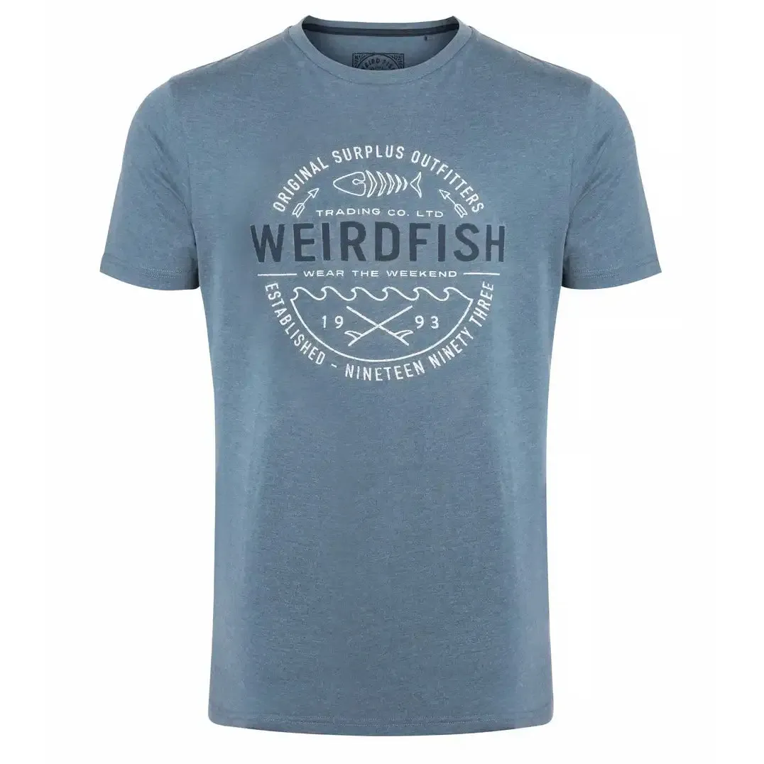 Weird Fish Waves Men's T-Shirt - Mid Blue
