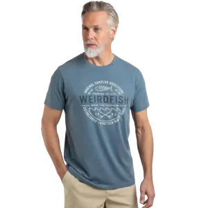 Weird Fish Waves Men's T-Shirt - Mid Blue