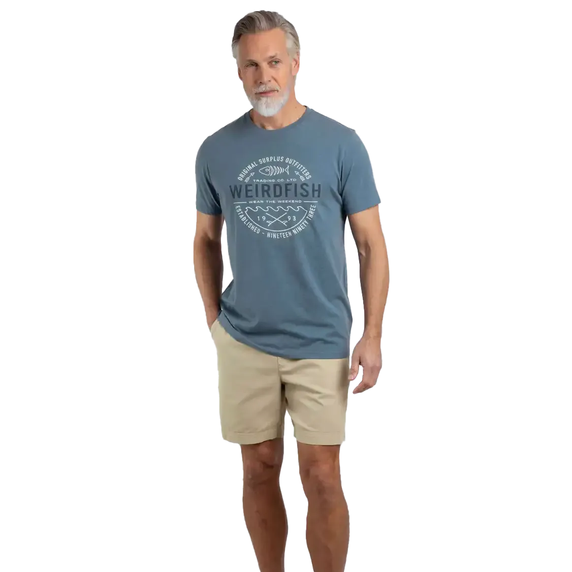 Weird Fish Waves Men's T-Shirt - Mid Blue
