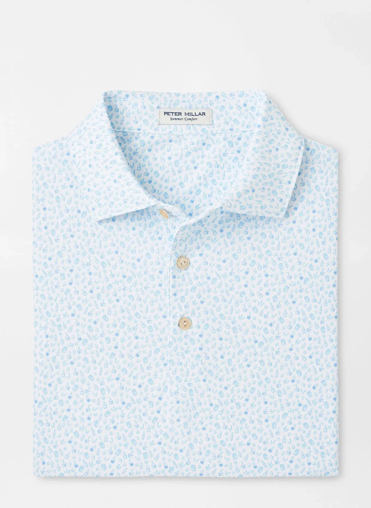 Whiskey Perf Mesh Polo (White)