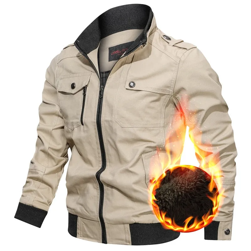 Winter Warm Military Jacket Men