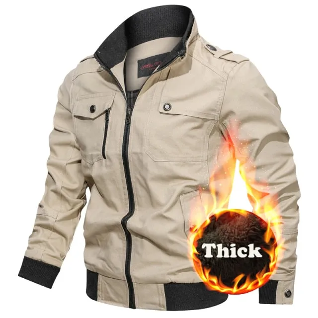 Winter Warm Military Jacket Men
