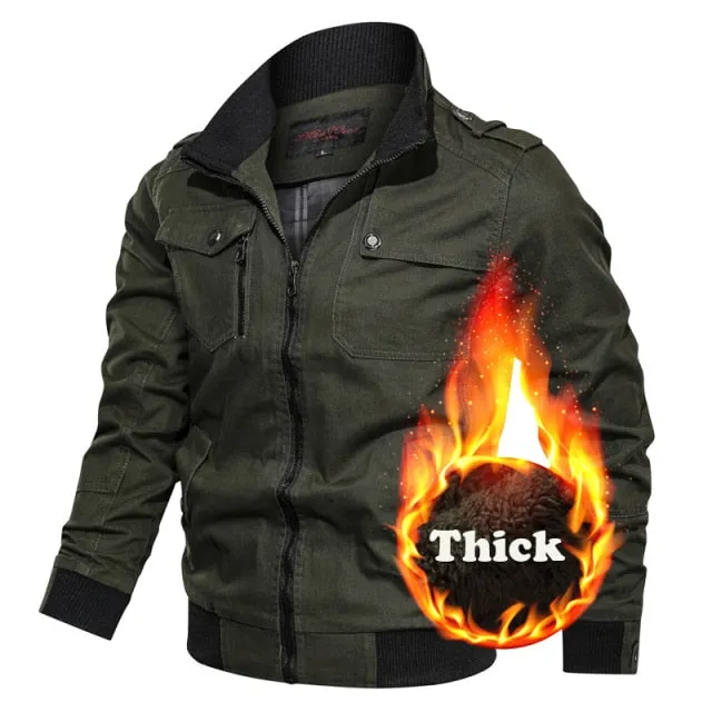 Winter Warm Military Jacket Men