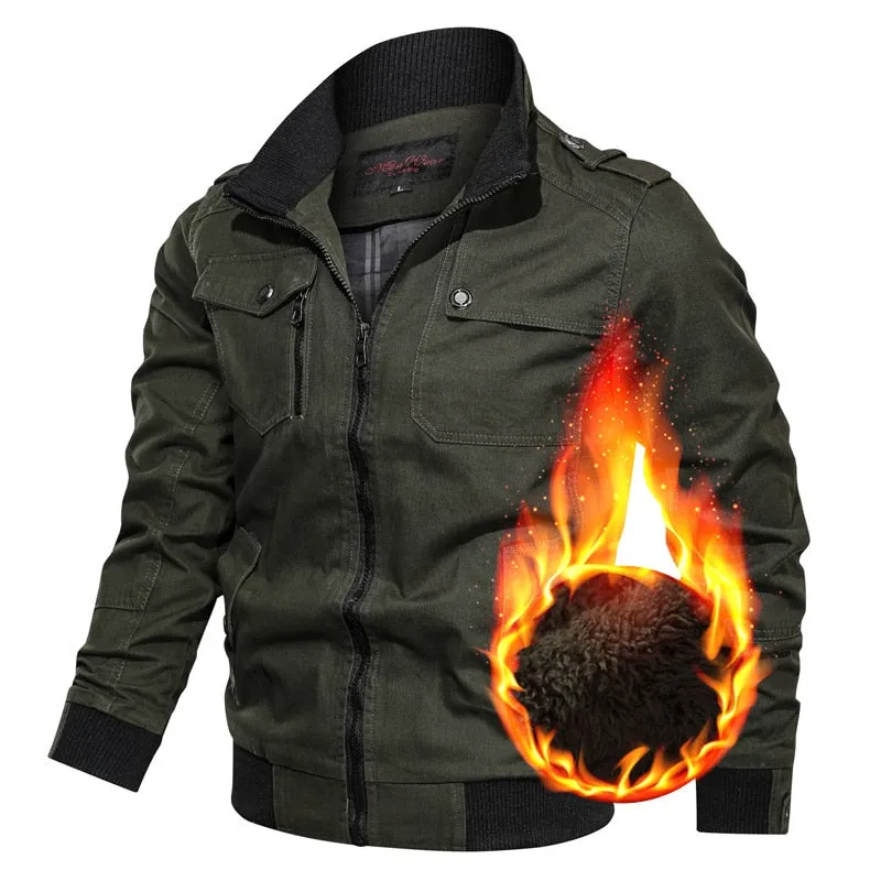 Winter Warm Military Jacket Men