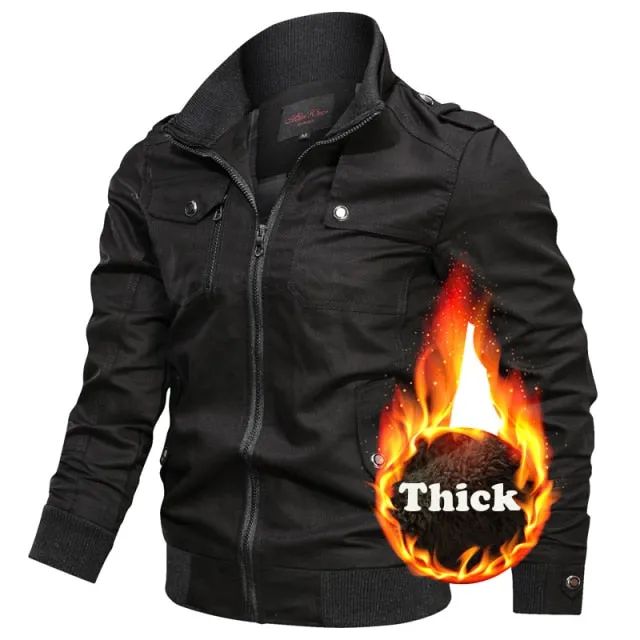 Winter Warm Military Jacket Men