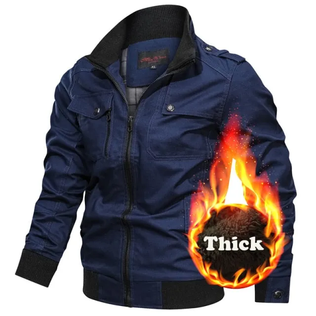 Winter Warm Military Jacket Men