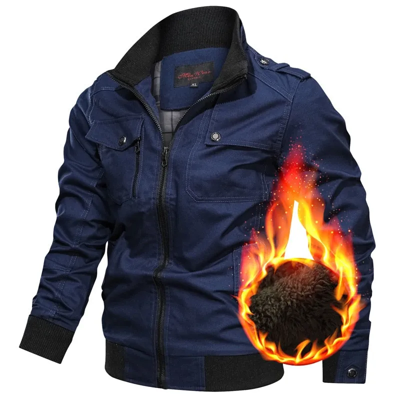 Winter Warm Military Jacket Men