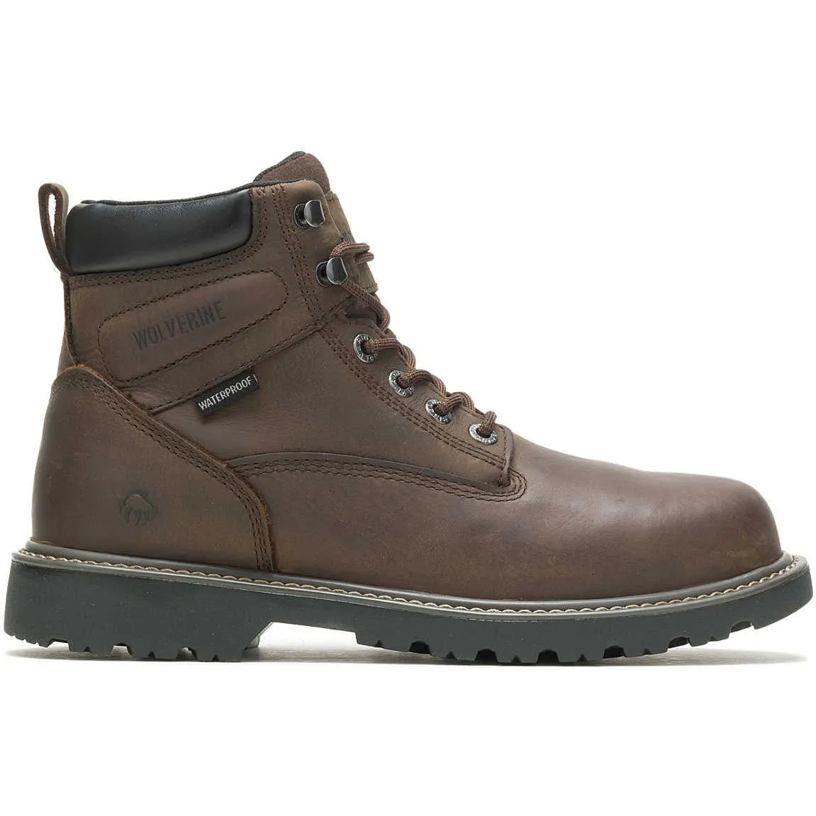 Wolverine Men's Floorhand 6" Soft Toe WP Work Boot- Brown- W10643