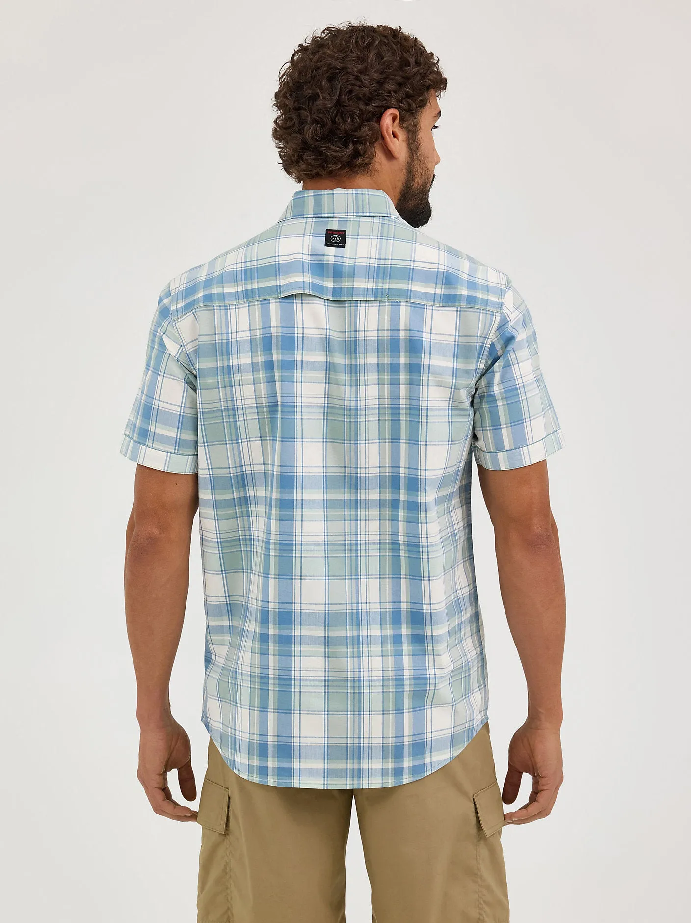 Wrangler ATG™ Men's Cedar Zip Pocket Plaid Shirt - Iceberg - 112361440