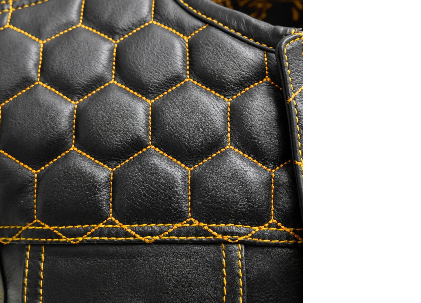 YELLOW FIM049CDM | Hornet - Men's Club Style Leather Vest