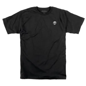 Zero Single Skull Embroidered Tee Black